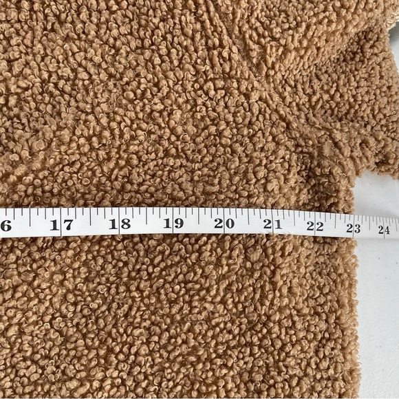 Sanctuary Faux Fur Caramel Colored Double Breasted One Snap Teddy Coat Jacket - Picture 8 of 14